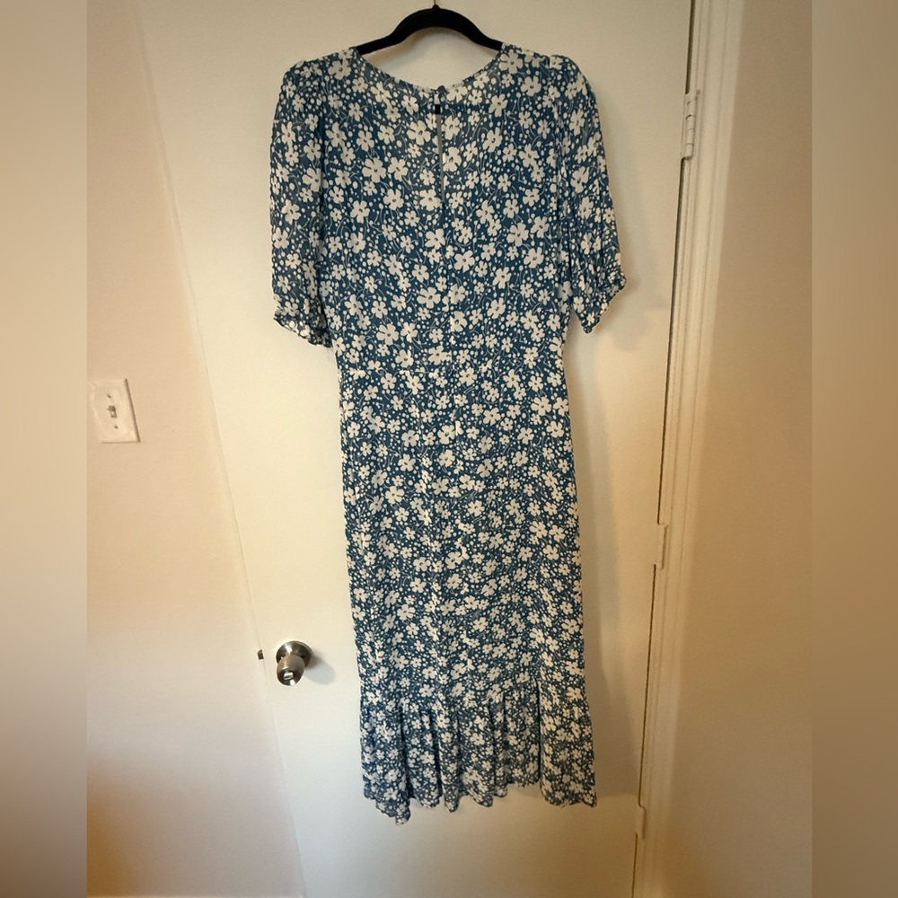 Reformation Nantes Blue and White Floral Midi Dress - Picture 3 of 6